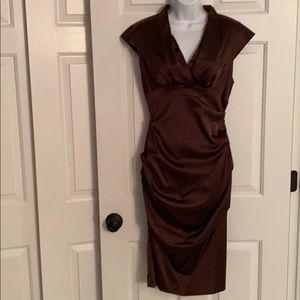 Copper fitted dress